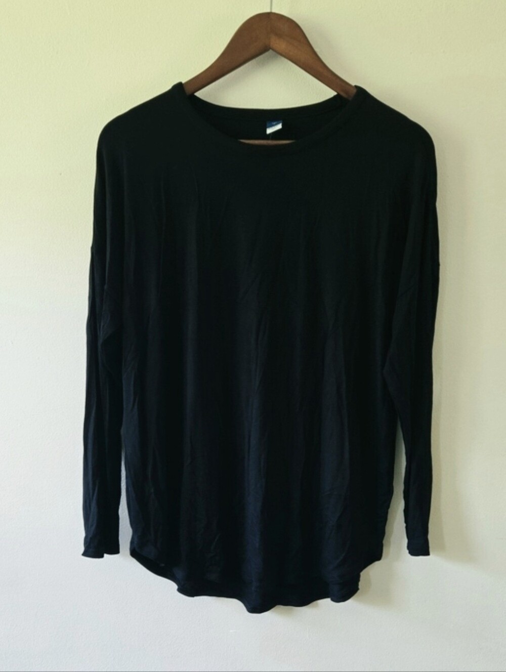 Old Navy Luxe Long-Sleeve Crew-Neck Tunic Black Medium NWT